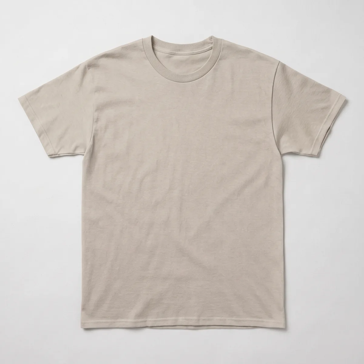 Playera adulto unisex color arena, vista de frente