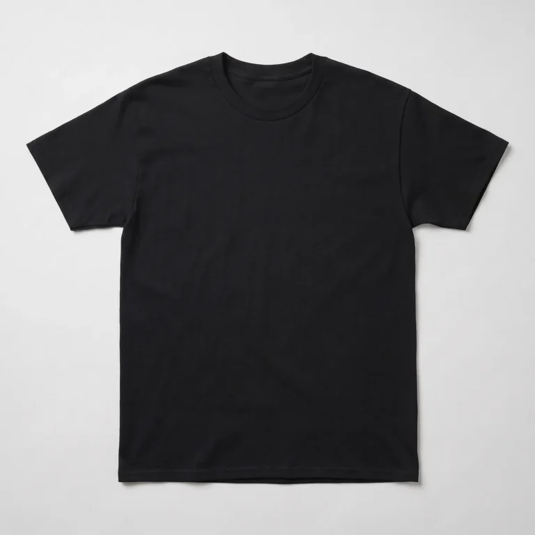 Playera adulto unisex negra, vista de frente