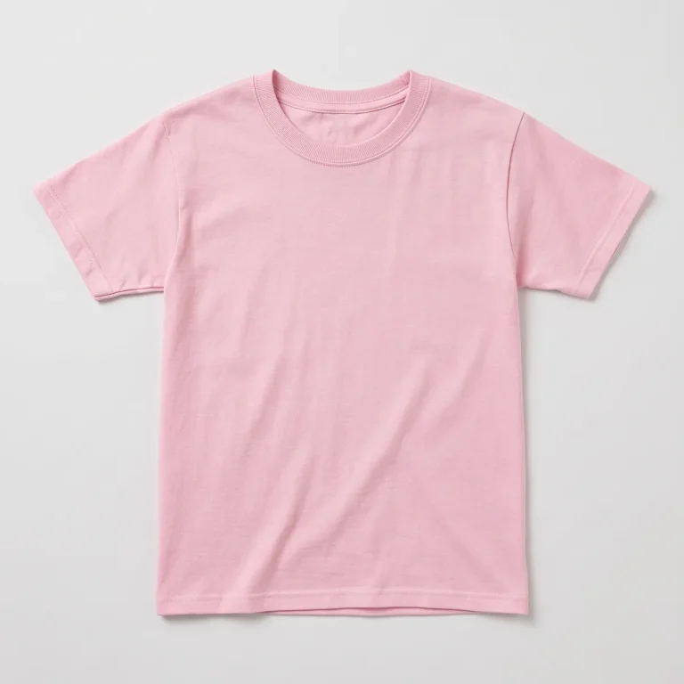 Playera juvenil rosa palo, vista de frente