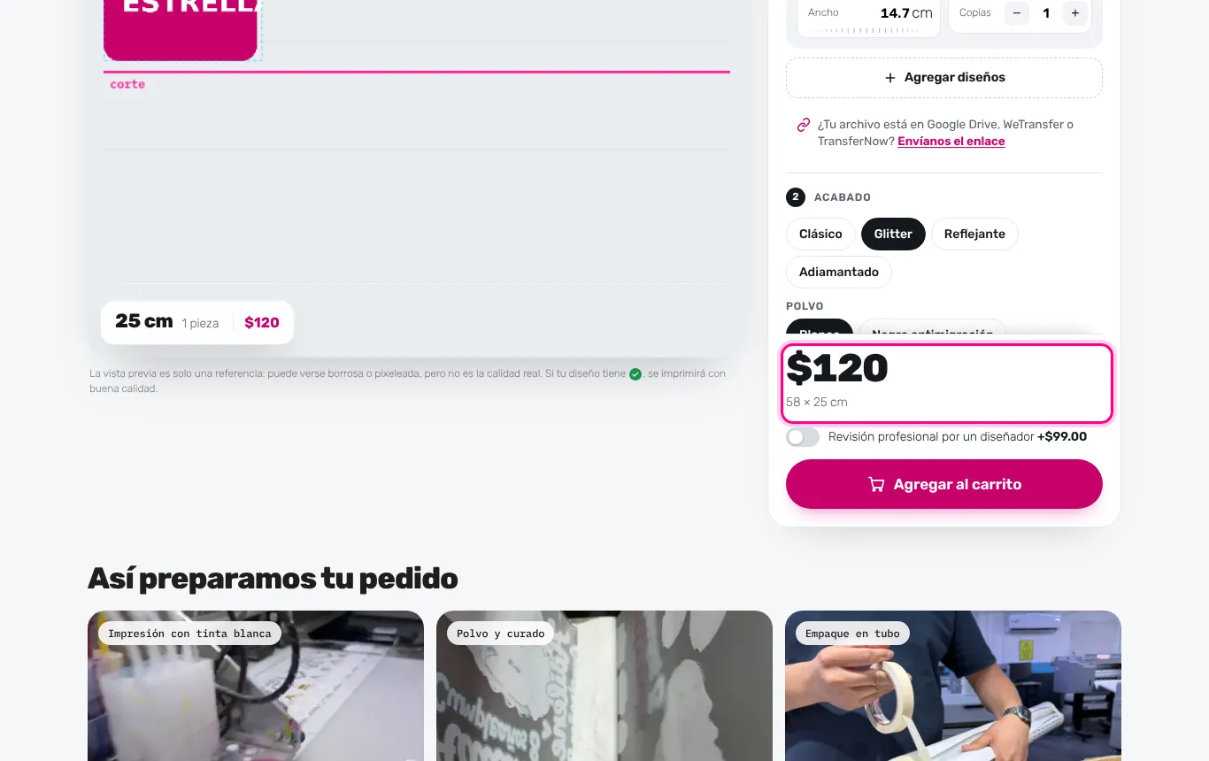 El precio cambia según el acabado (computadora)
