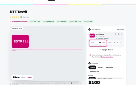 Cómo cambiar la medida de un diseño para DTF