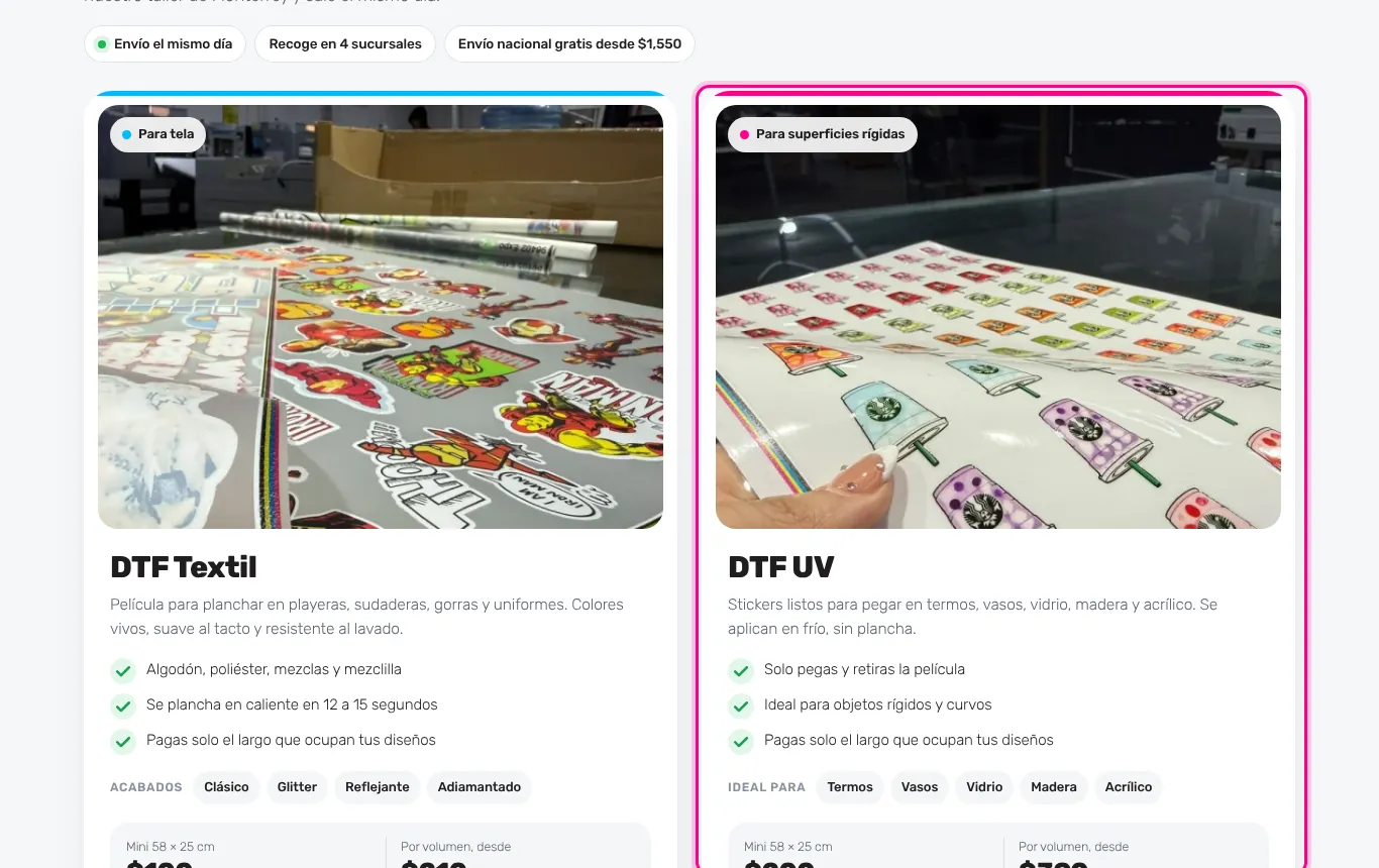 DTF UV: para objetos rígidos (computadora)