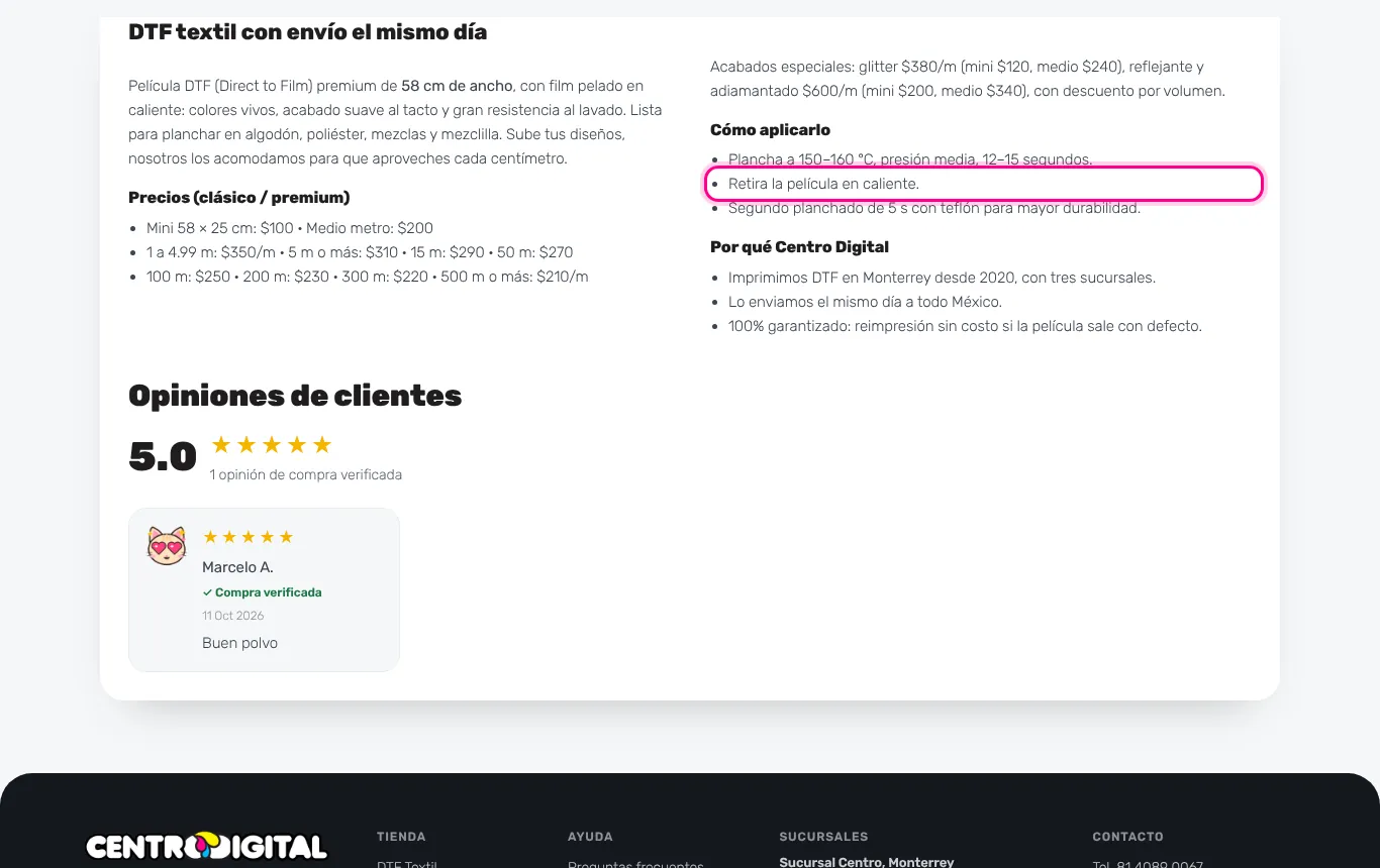 Cómo se aplica el DTF Textil (computadora)