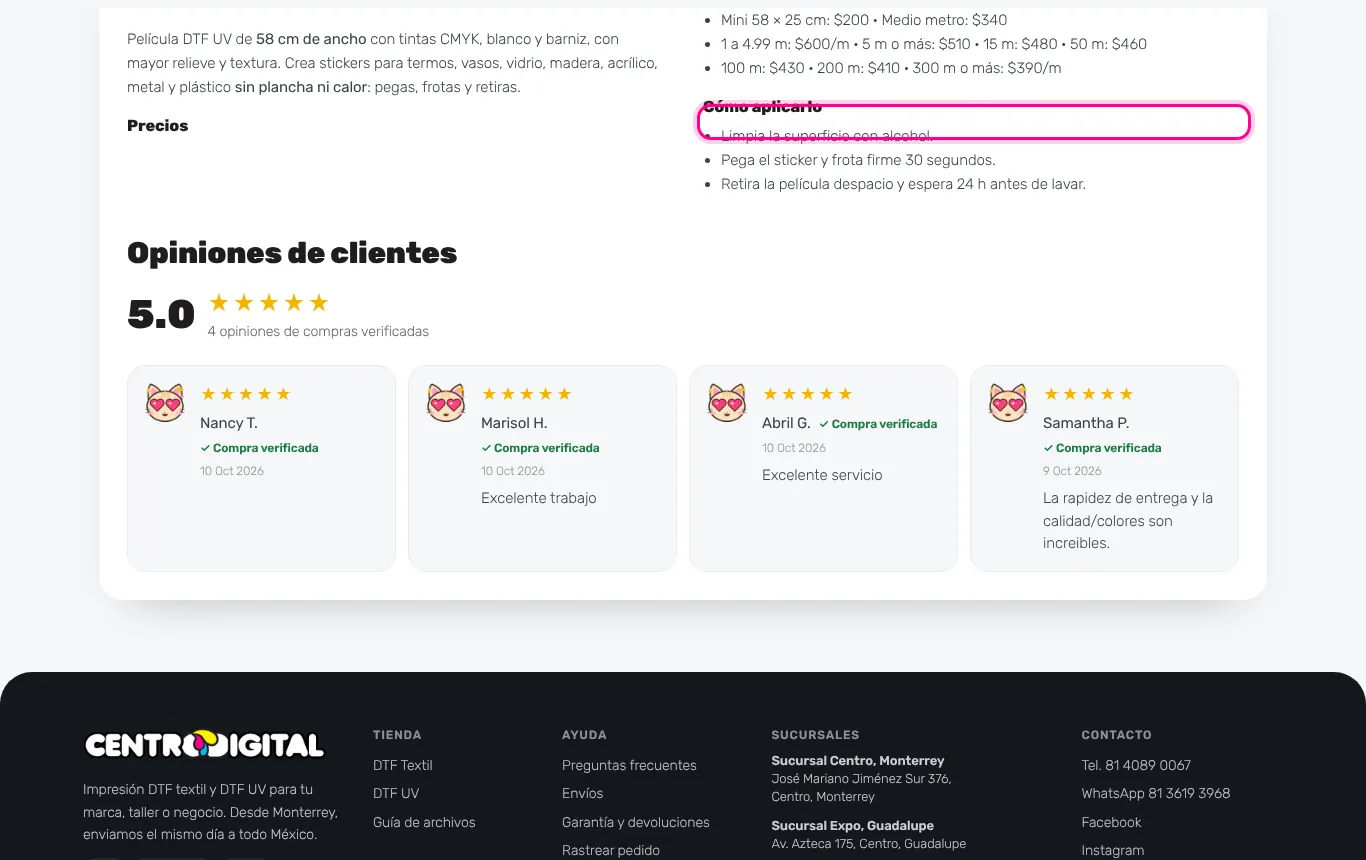 Cómo se aplica el DTF UV (computadora)