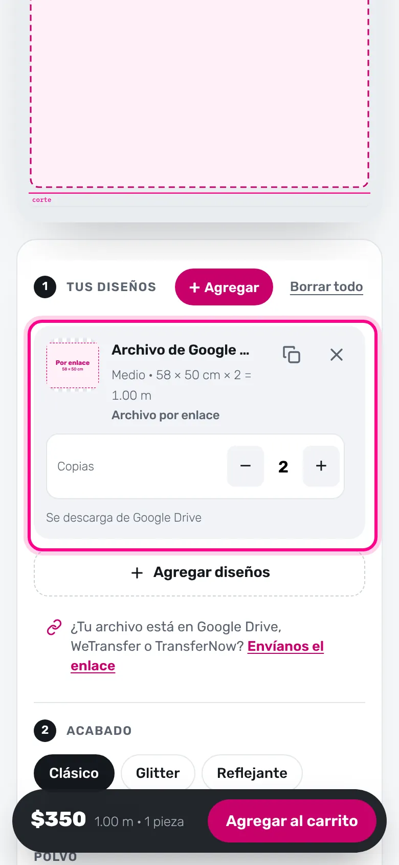 Agrégalo al cotizador (celular)