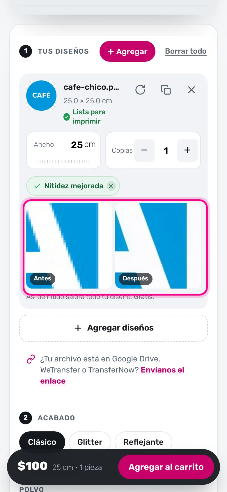 Mira el antes y después (celular)