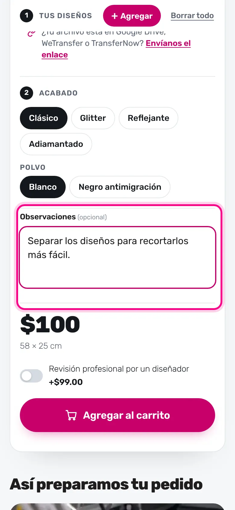 Escribe tus observaciones (celular)