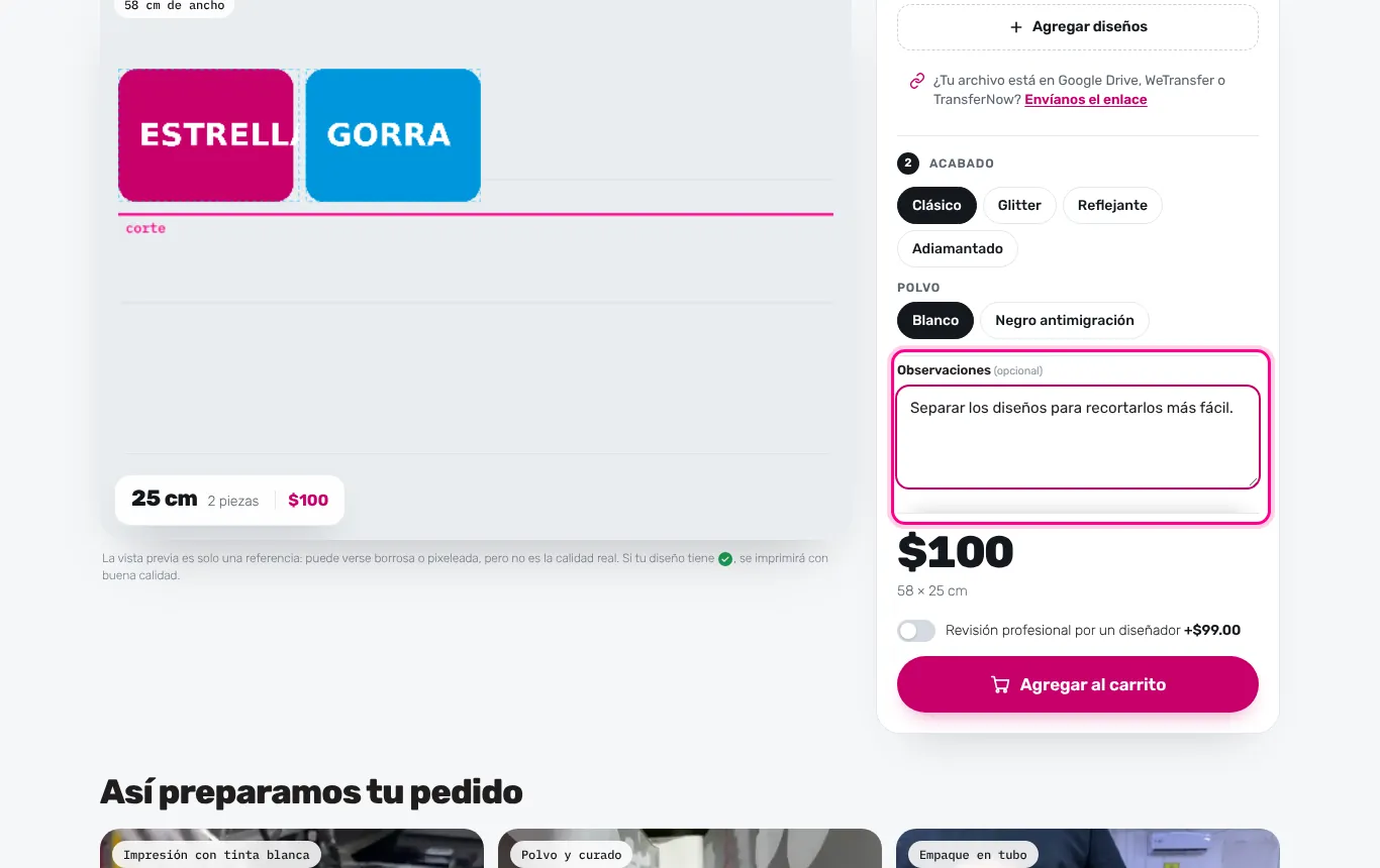 Escribe tus observaciones (computadora)