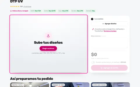 Cómo pedir DTF UV: stickers para termos y vasos, paso a paso