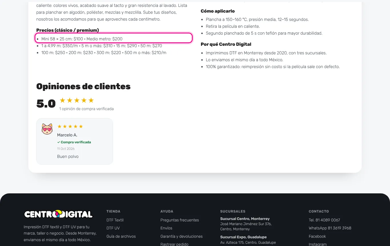 Consulta los precios (computadora)