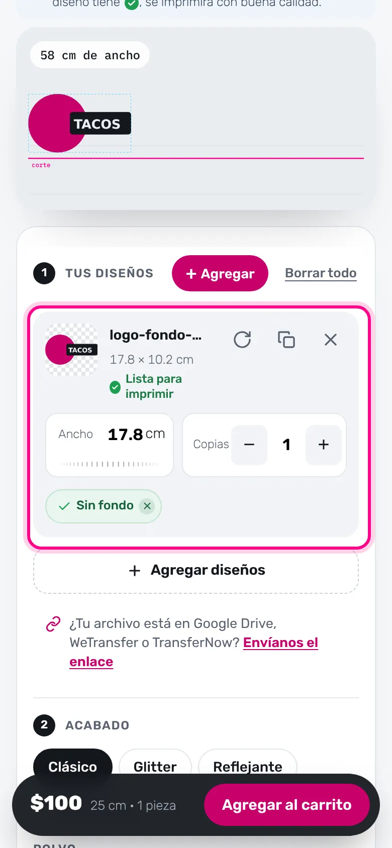 Toca «Quitar fondo» (celular)