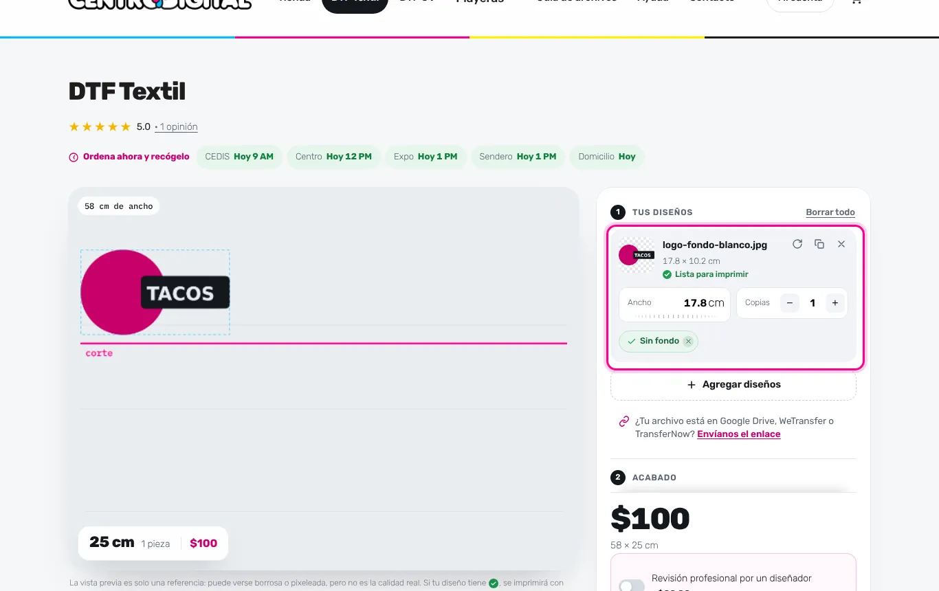 Toca «Quitar fondo» (computadora)
