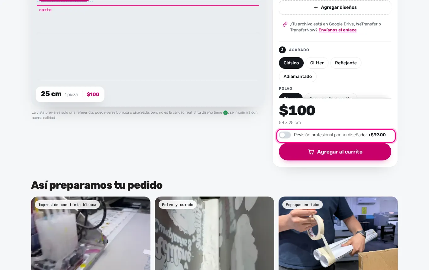 Actívala antes de agregar al carrito (computadora)