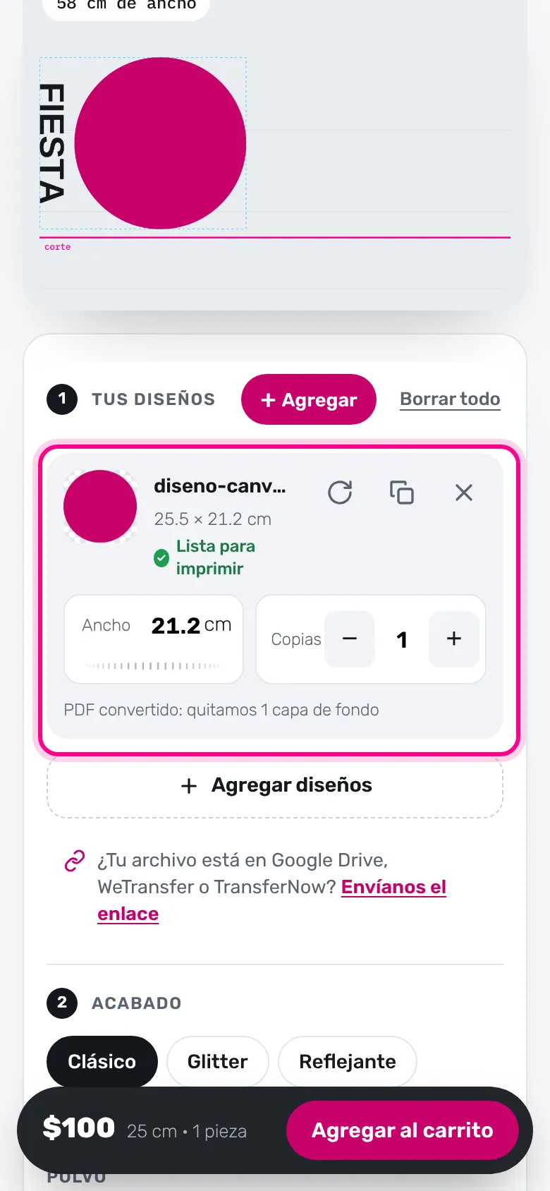 Se quitan las capas de fondo (celular)