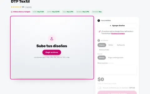 Cómo subir varios diseños a la vez en un pedido de DTF